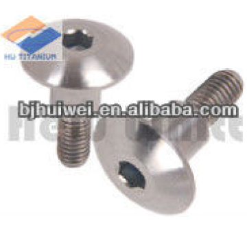 Gr5 titanium shouldered button head bolt with hex socket